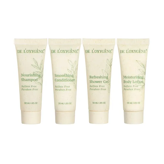 Wholesale Luxury Hotel Body Lotion Shower Gel Hair Conditioner Shampoo Toiletries Set 